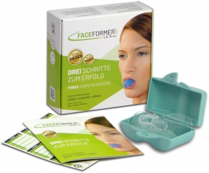 FaceFormer kristallklar mit Hygienebox in pastell-türkis