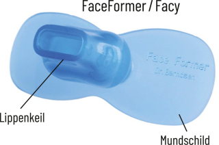 Faceformer Bestandteile Lippenkeil und Mundschild